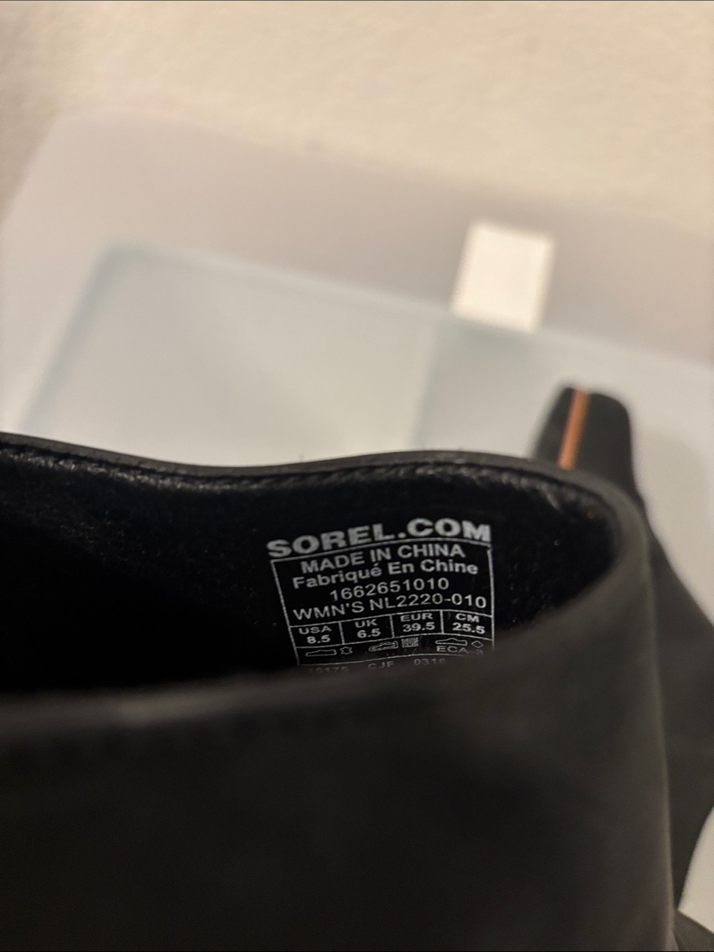 Sorel Black Addington Mule boots SZ 8.5 stacked heel slip on waterproof leather - Picture 7 of 12